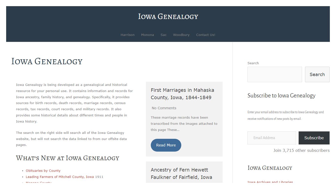 Iowa Genealogy – Iowa Genealogy